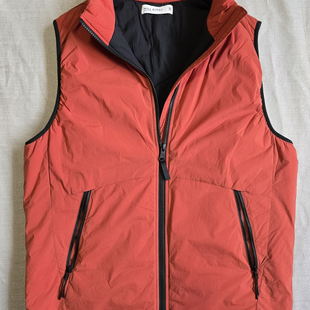 Hill City Men’s Orange Zip-Up Puffer Vest